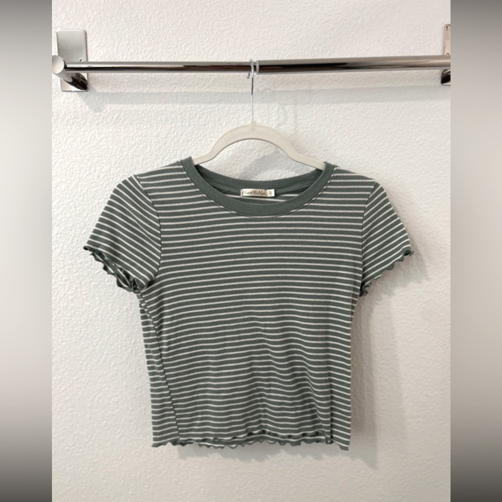 Green striped t-shirt